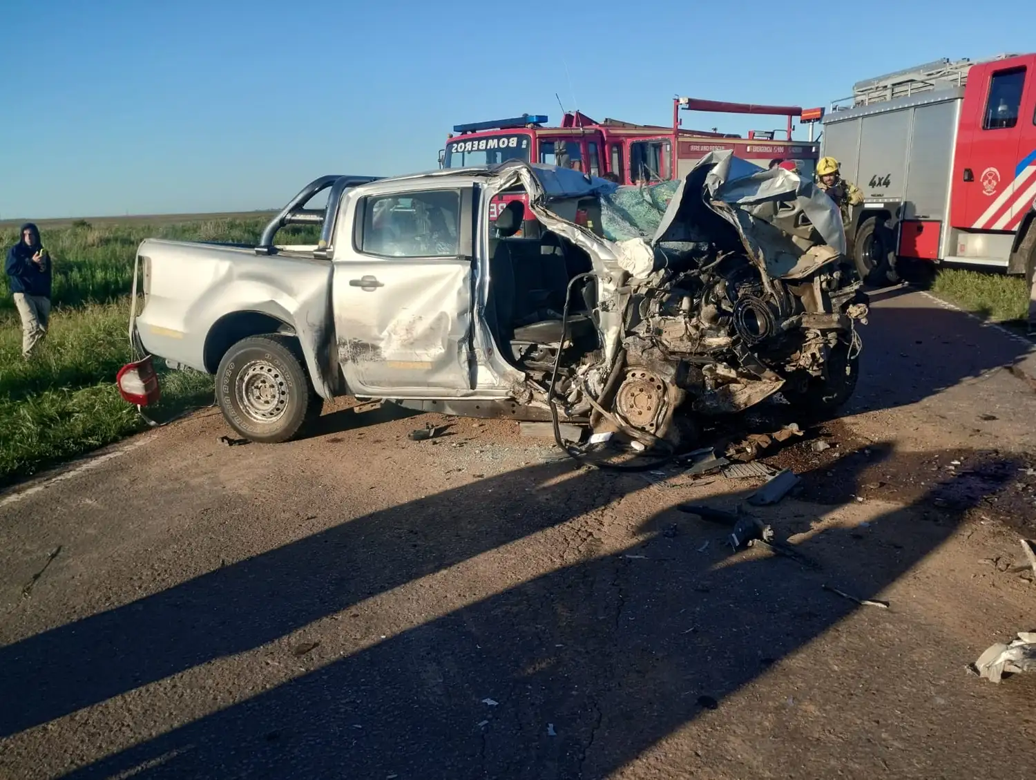Violento accidente en Ruta 33. Foto: Gentileza.