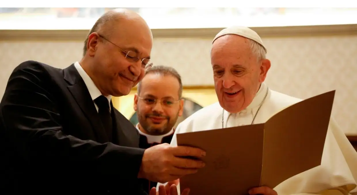 El Papa recibe  al presidente de Irak, Barham Salih