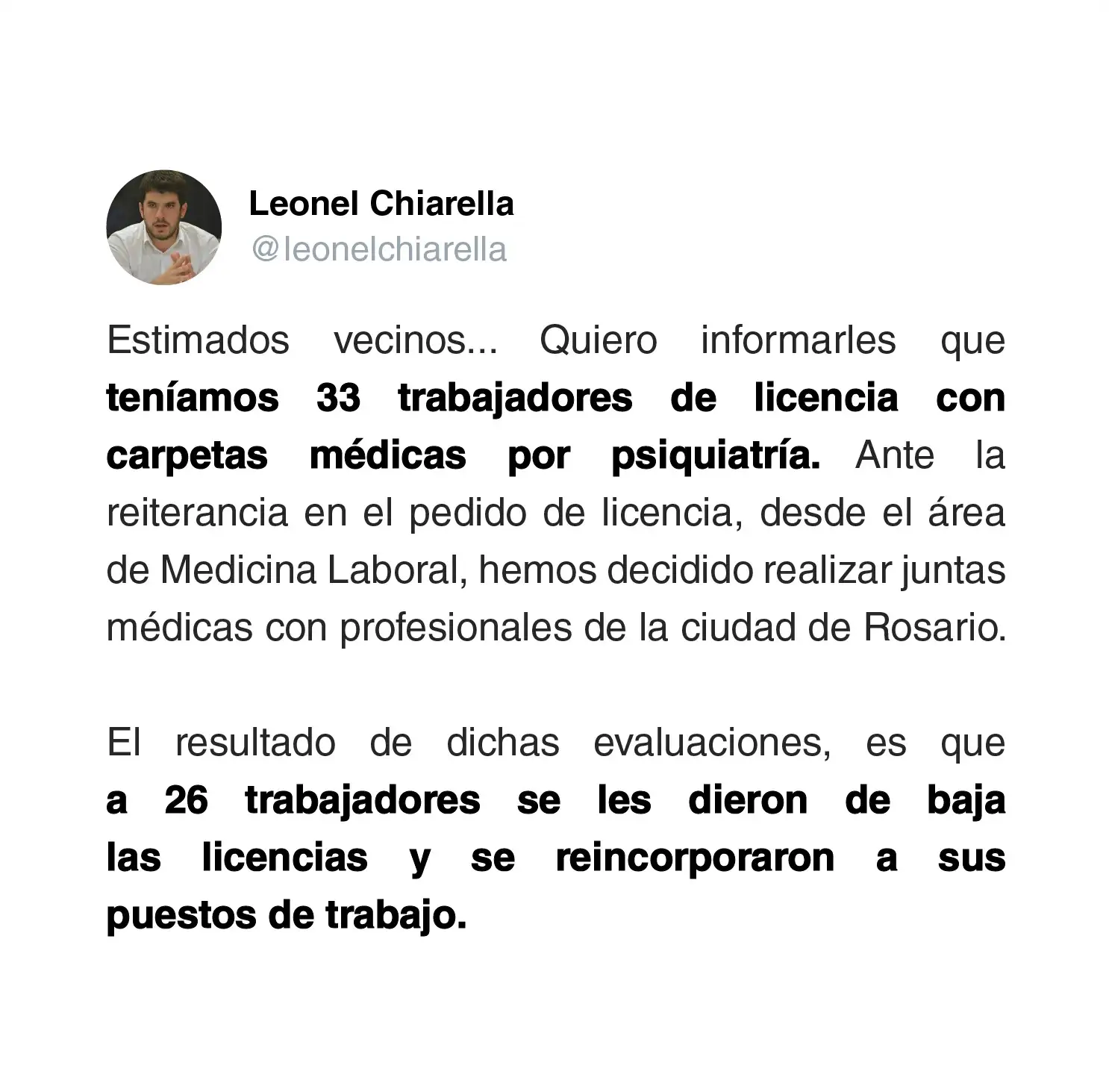 chiarella trabajo
