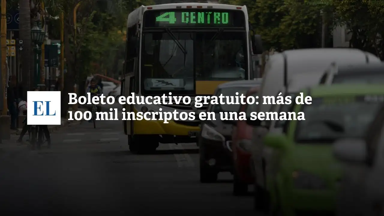 Boleto educativo gratuito: más de 100 mil inscriptos en una semana