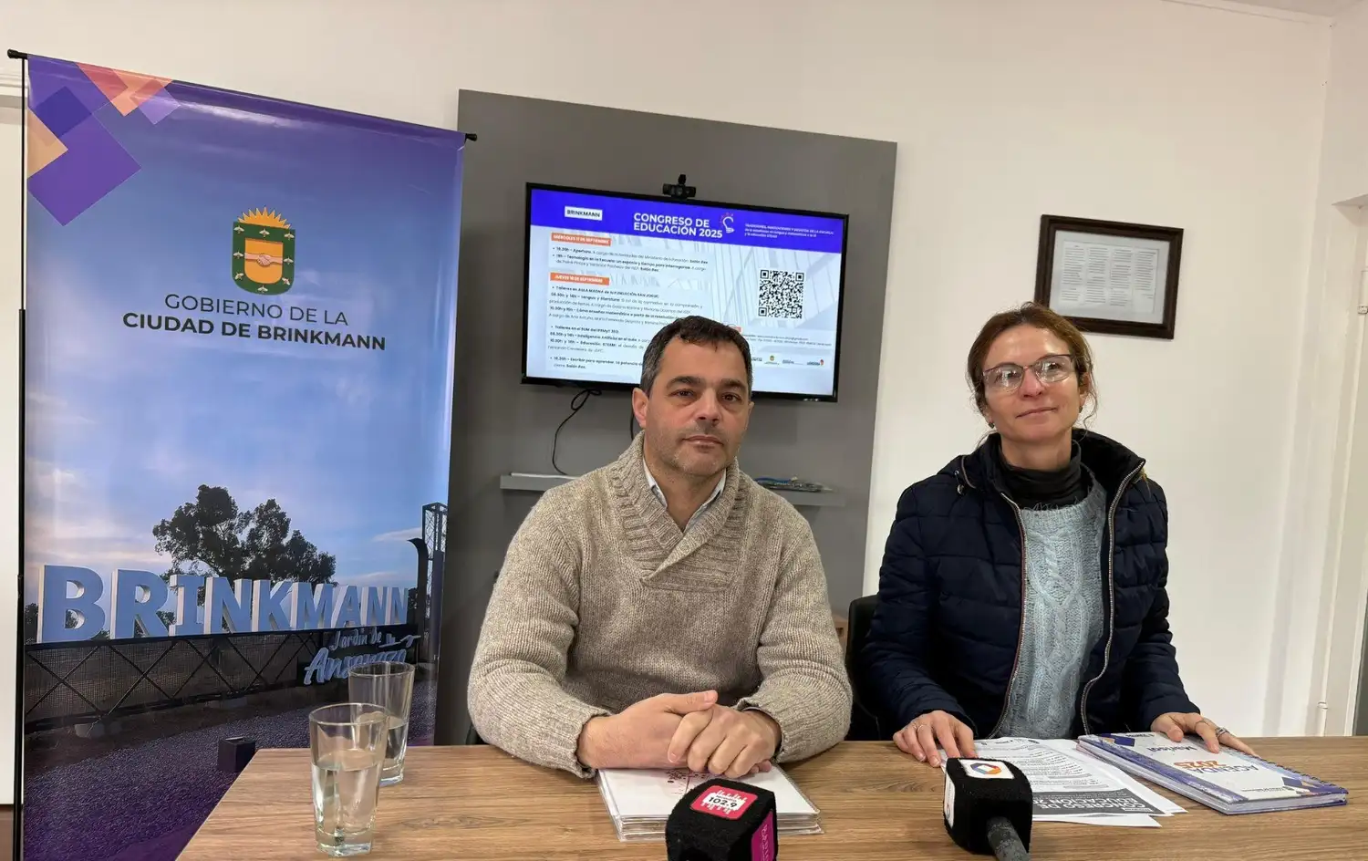 Mauricio Actis y Marisol Núñez presentaron el Congreso de Educación en Brinkmann