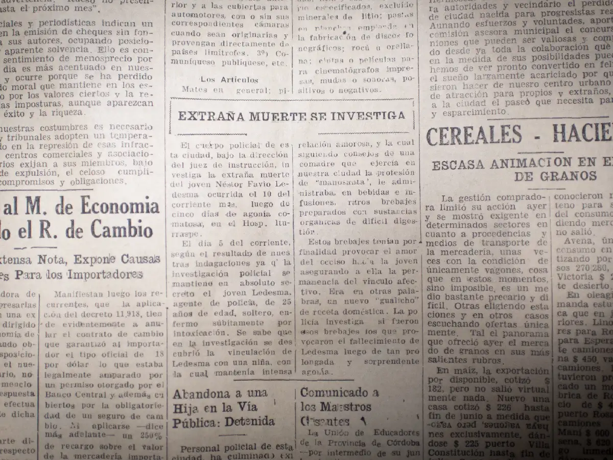 Gualicho y envenenamiento en la policía   