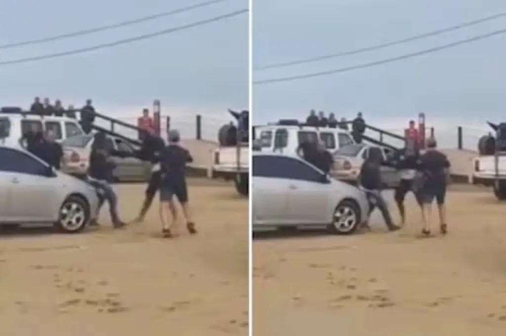 Pelea con trapitos en Villa Gesell