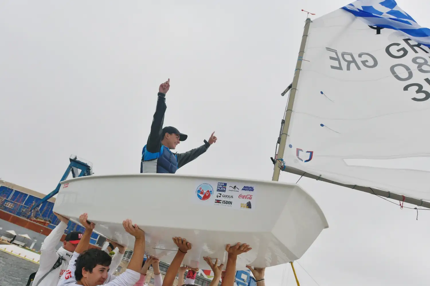 Panagopoulos celebrando el triunfo. (Foto: Matías Capizzano)