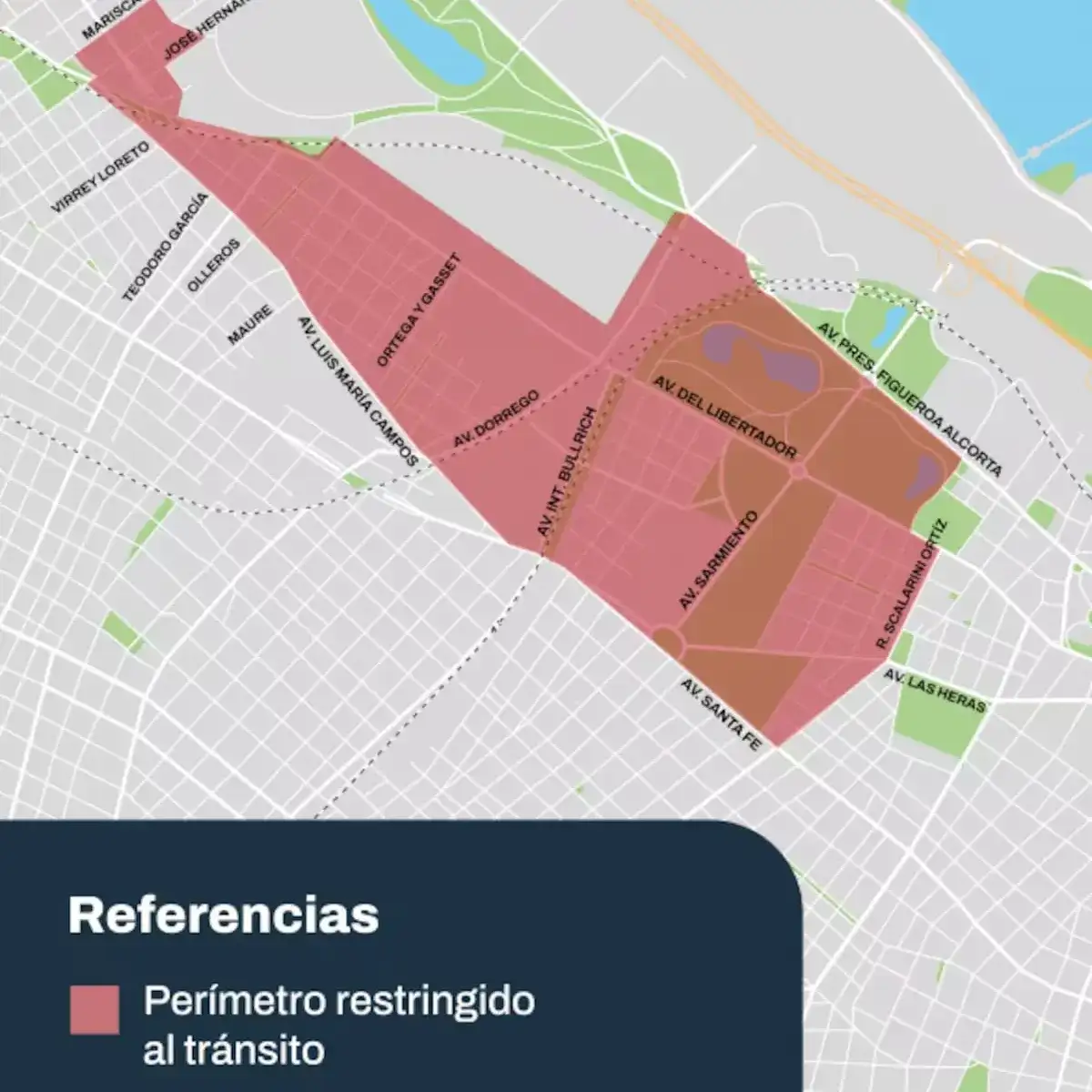 El mapa de los cortes de calle que comenzarán este fin de semana.