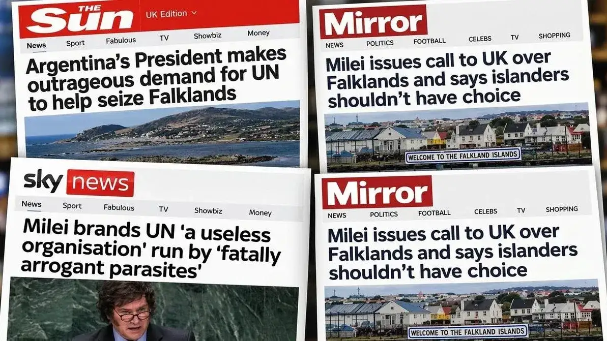 Cómo reaccionaron los medios británicos ante el discurso de Milei en la ONU