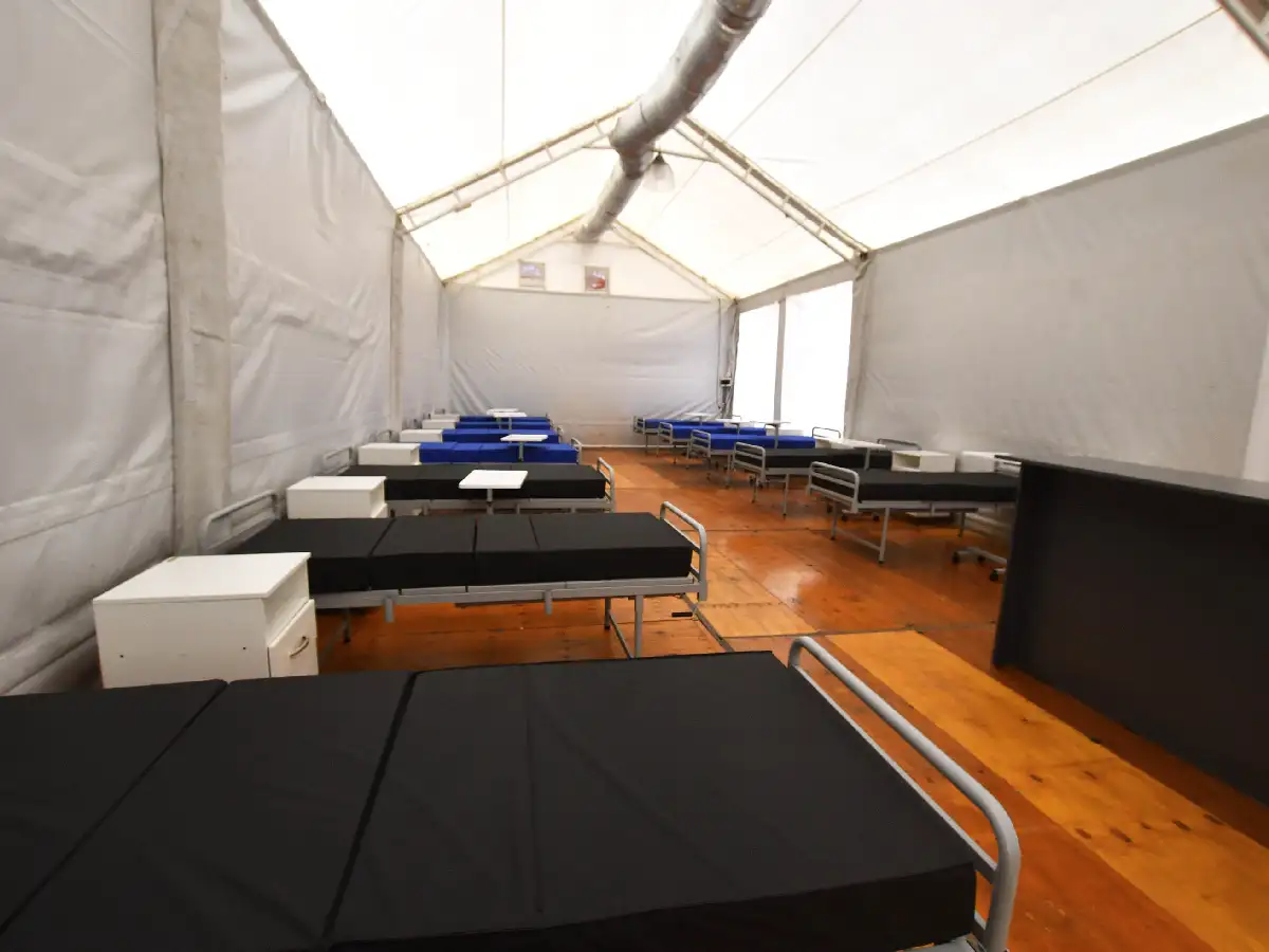 Así serán las carpas sanitarias para las inmediaciones del hospital  