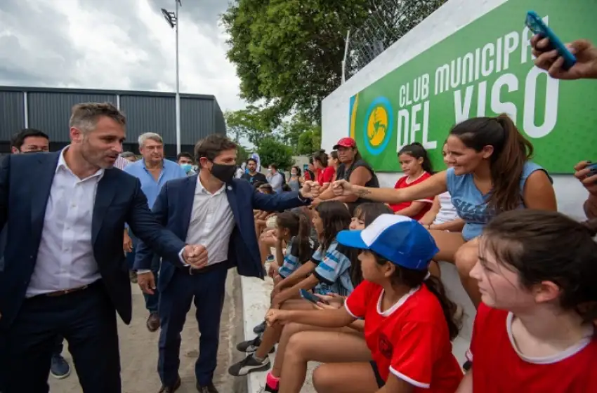 Kicillof y Achával inauguraron un nuevo polideportivo municipal en Del Viso