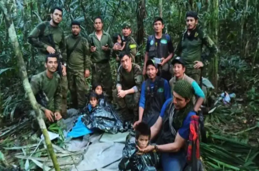 Las primeras fotos de los cuatro nenes que fueron rescatados en la selva de Colombia