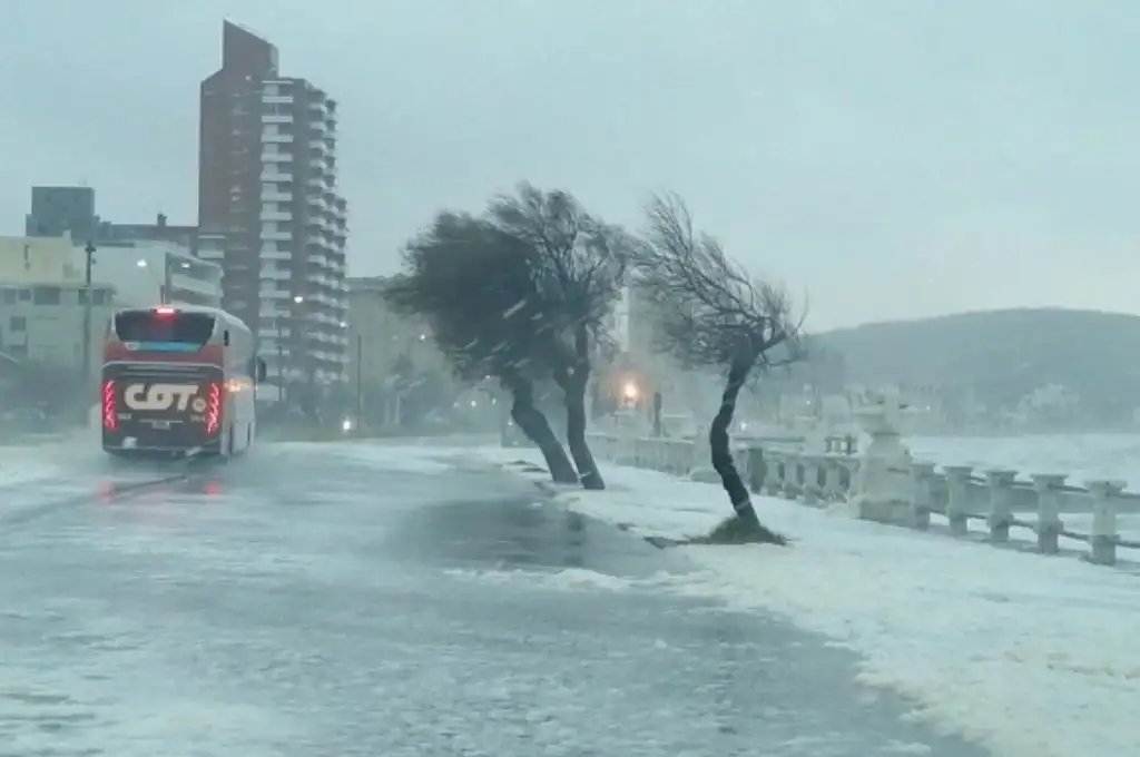 Un ciclón extratropical azota Piriápolis