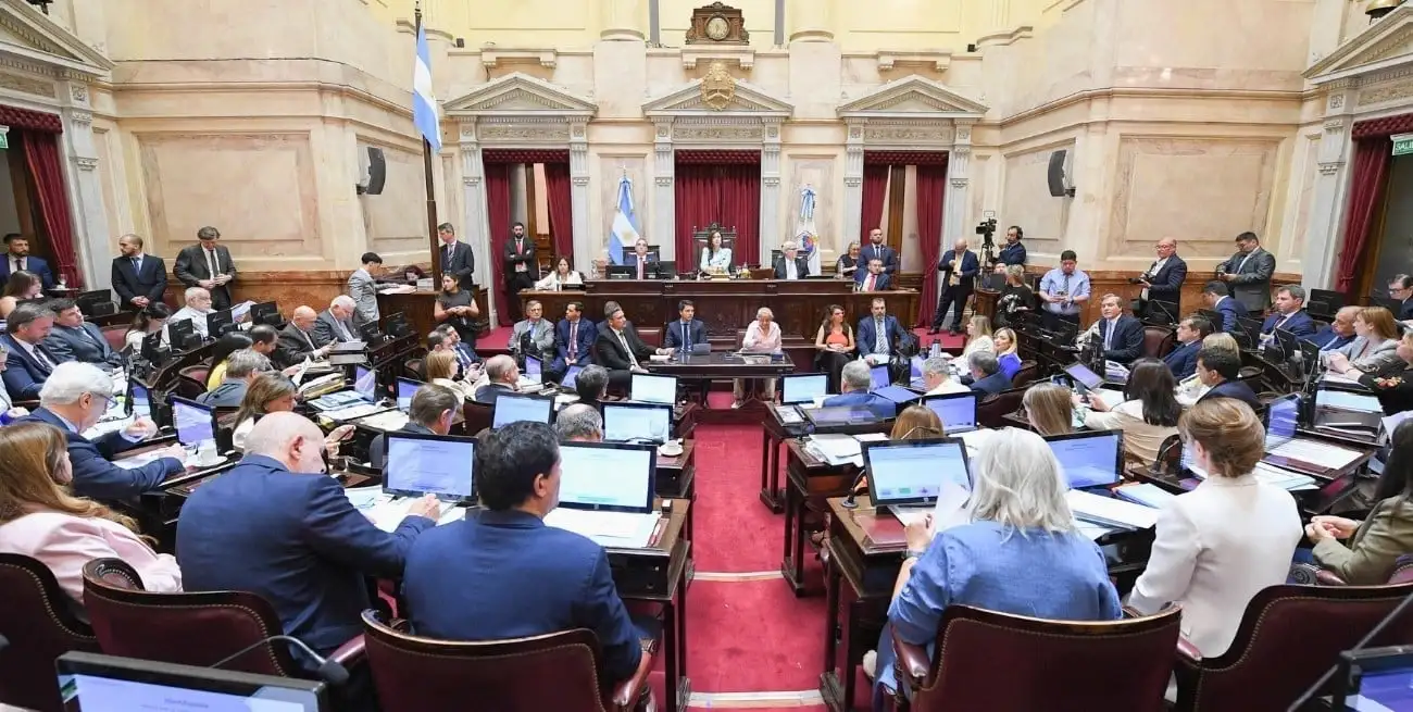 La última postal del recinto del Senado, el pasado 26 de diciembre, cuando resultó aprobado el Presupuesto 2026. Volverá a abrir este miércoles 11 por la reforma laboral. Foto: HCSN.