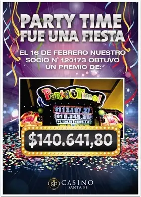 Casino Santa Fe continúa premiando