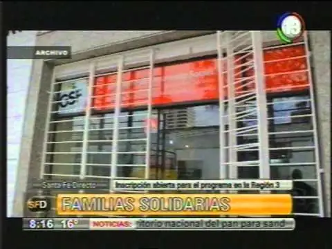 Está abierta la inscripción al Programa Familias Solidarias en la Región 3