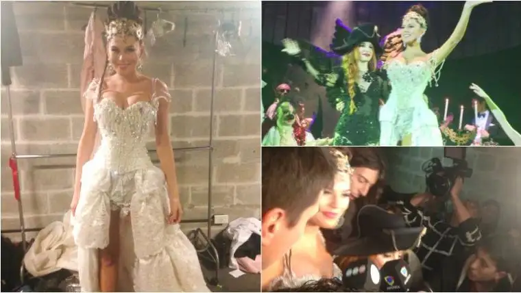 Loly Antoniale desfiló vestida de novia, pero evitó hablar del rumor de separación