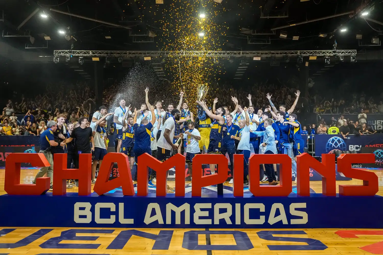 Boca en lo más alto del continente con Stenta como protagonista. Foto: Boca Basquet