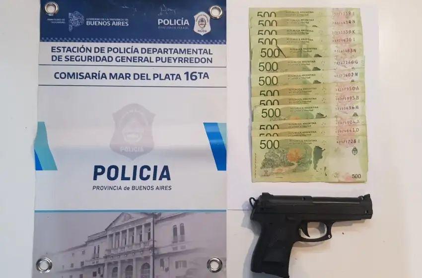 Quiso robar con un arma de plástico