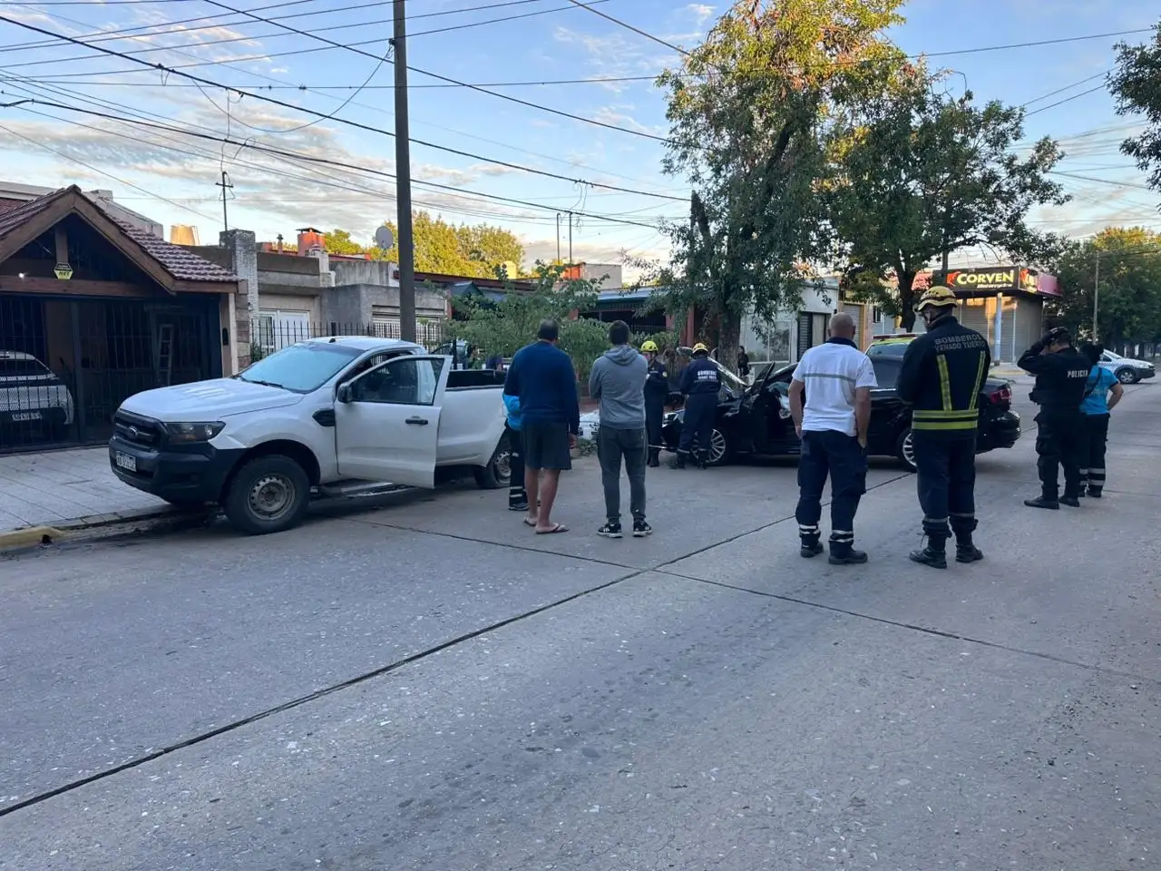 Violento choque pero sin lesionados.