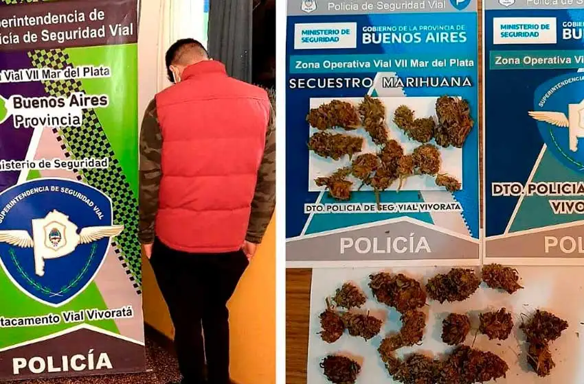 Detuvieron a un auto con 36 gramos de marihuana en la Ruta 2