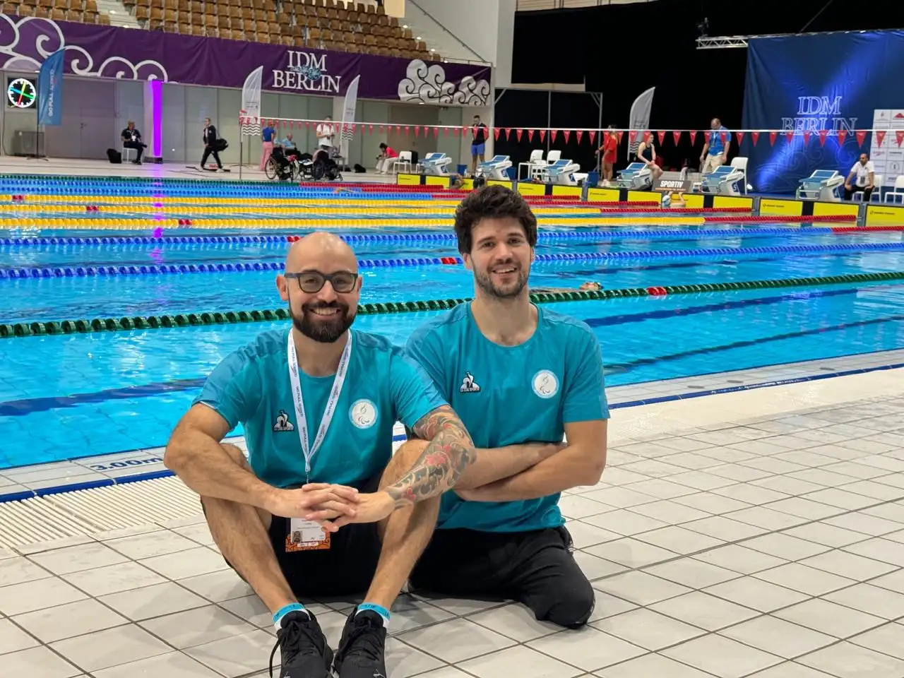 Matías De Andrade junto a su entrenador Ezequiel Valdez.
