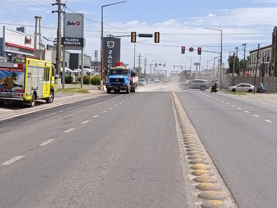 El incidente se registró sobre la arteria nacional, entre Maipú y Chacabuco. Foto: BVVT