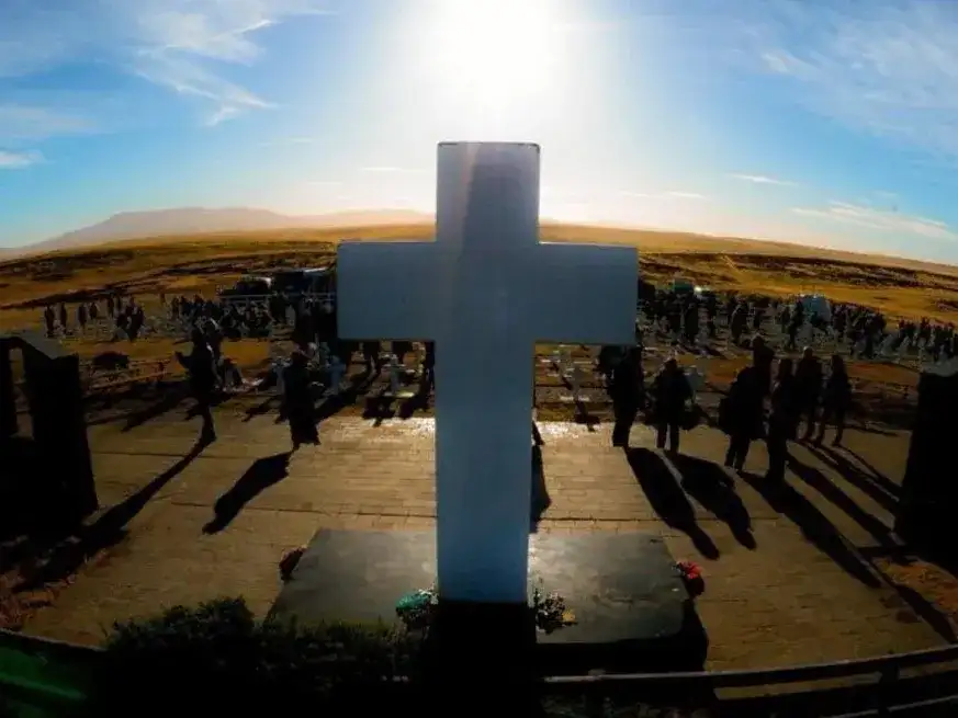 Cementerio de Darwin, en las islas Malvinas.