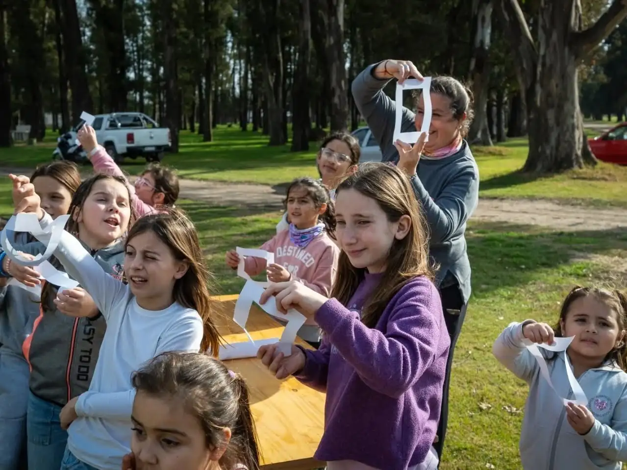 Una de las jornadas de Abrigarte con Sentidos, en las dos semanas. Foto: Municipalidad de Firmat.