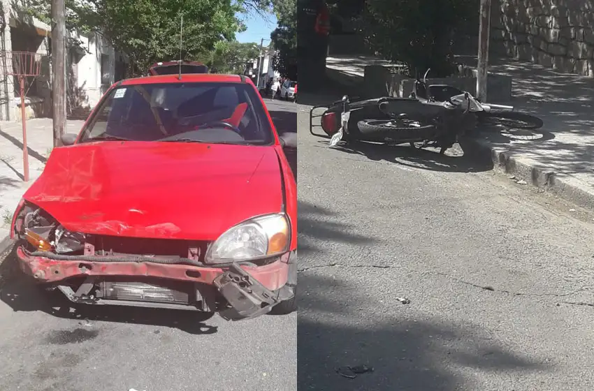 Un motociclista debió ser hospitalizado tras un accidente