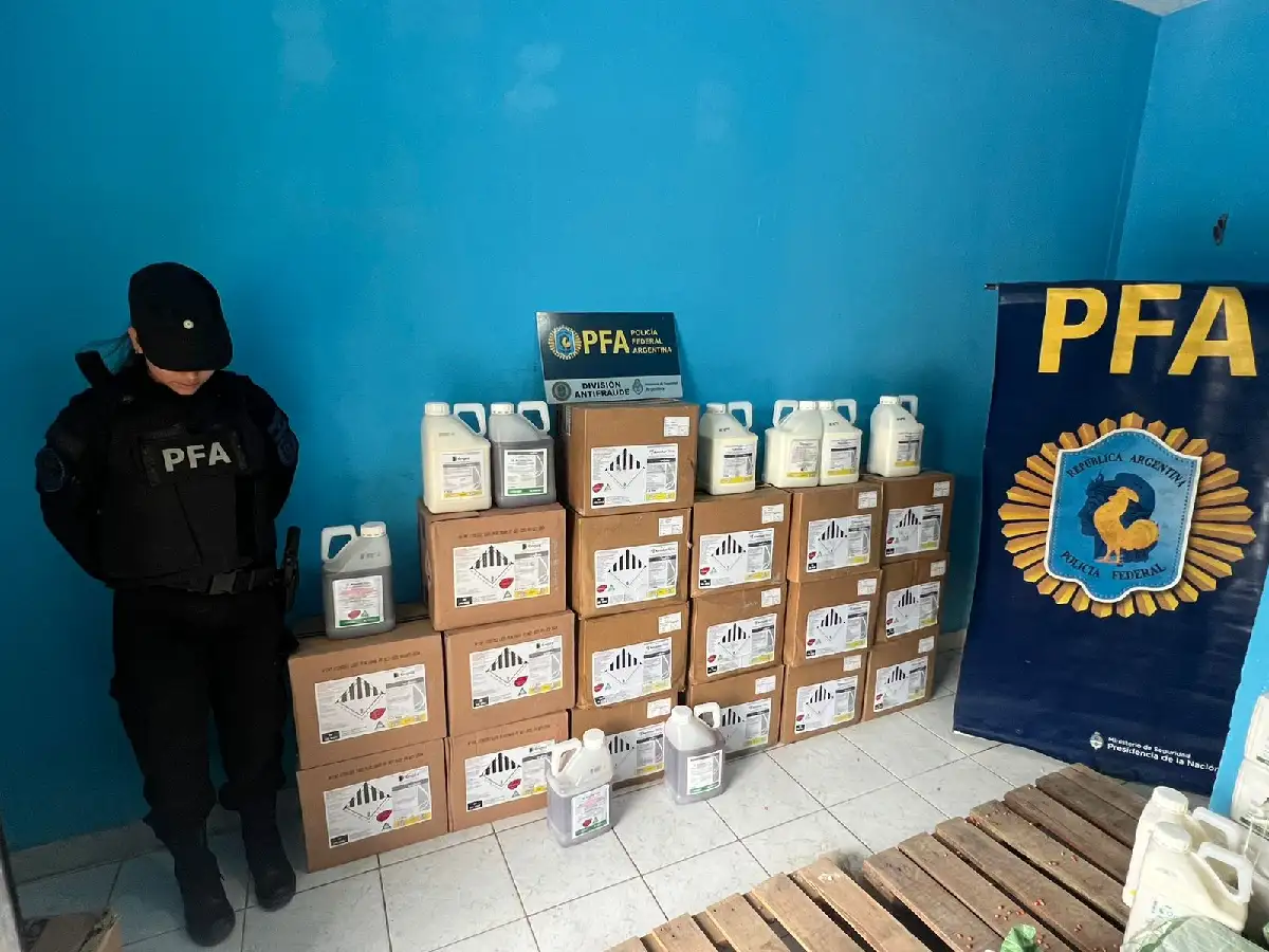 La PFA desarticuló una organización criminal dedicada a la falsificación de agroquímicos 
