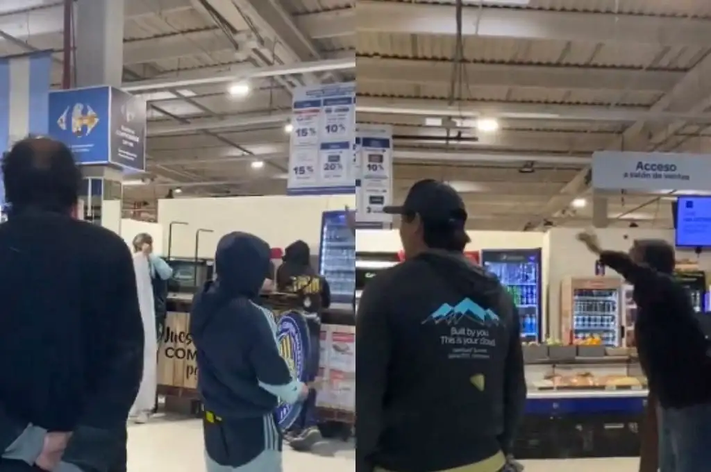 Barrabravas reclamaron en un centro comercial