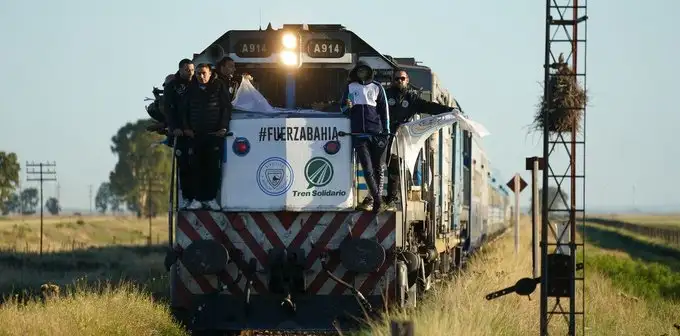 Llegó el tren solidario Bahía Blanca
