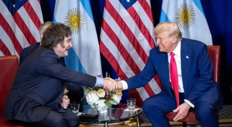 Trump y Milei, en su encuentro del pasado 22 de febrero
