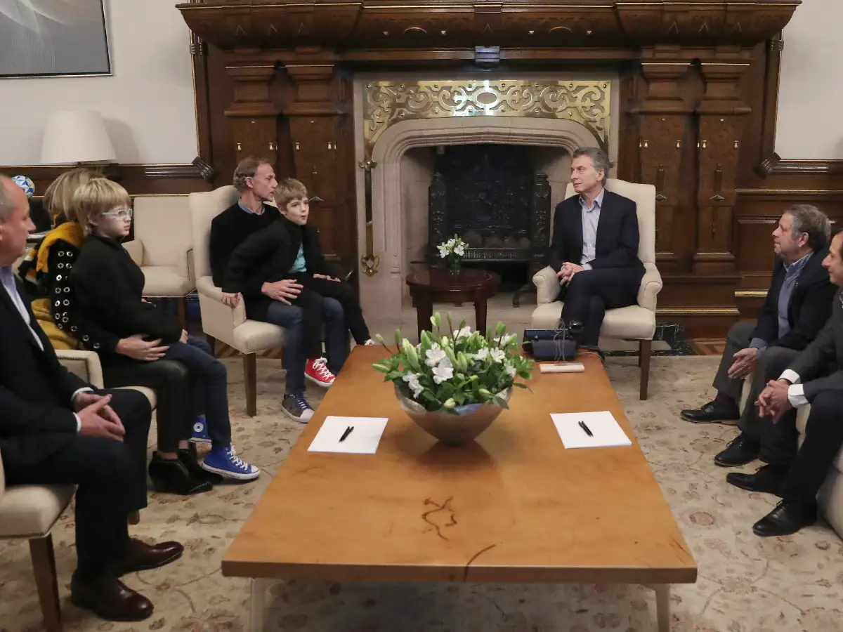 Macri recibió a los padres de Justina Lo Cane en la Casa Rosada