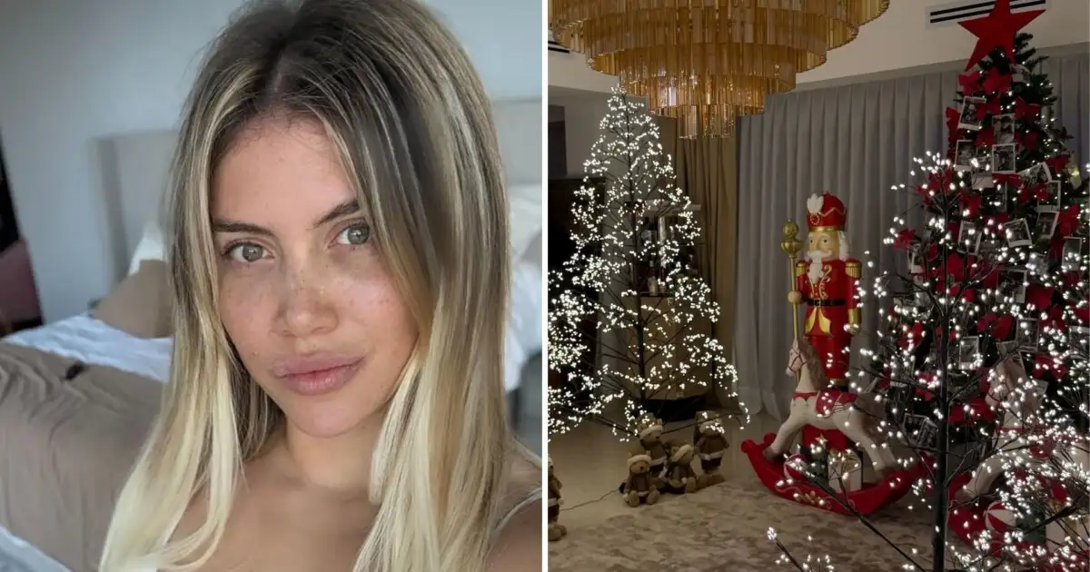 Wanda Nara preparó todas las decoraciones para darle un toque navideño a su hogar en las fiestas.