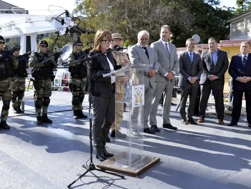 El acto central se desarrolló en la Isla del Cerrito, en Chaco. Foto: Prensa Seguridad