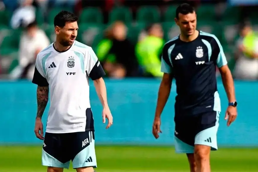 Messi y Scaloni