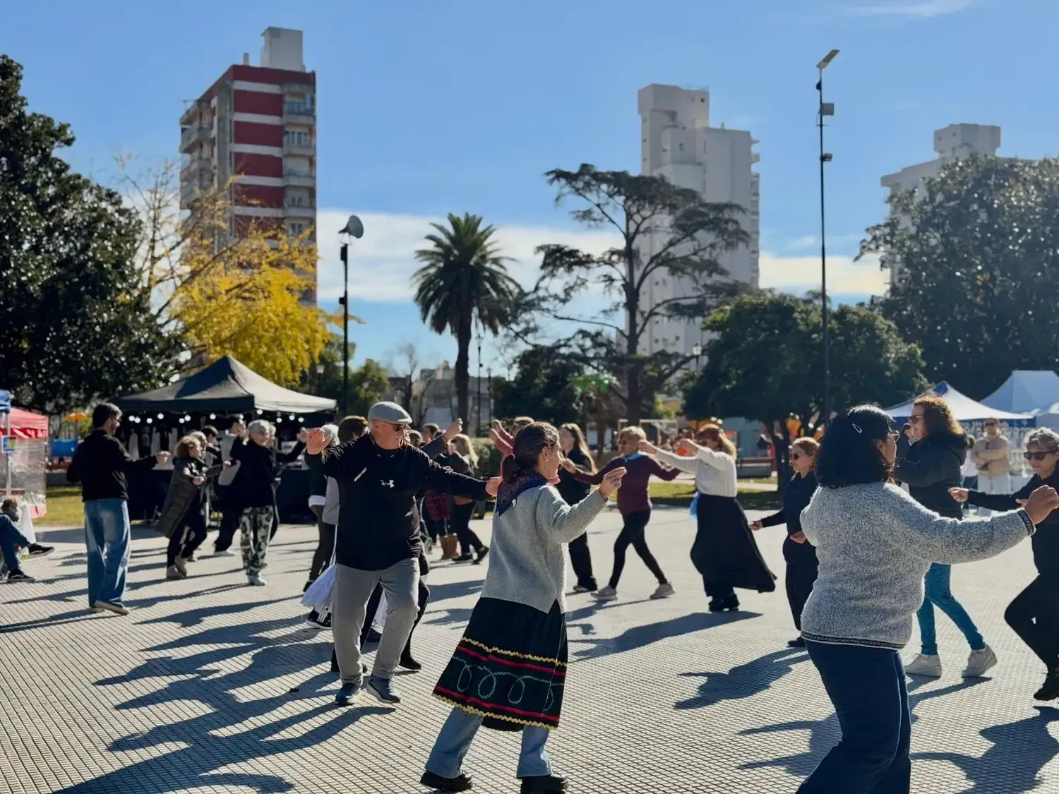 Ensayo en plaza San Martín.