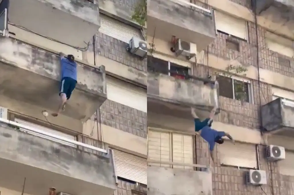 Un hombre cayó desde un cuarto piso