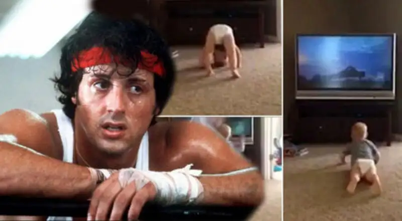 El bebé fan de Rocky Balboa