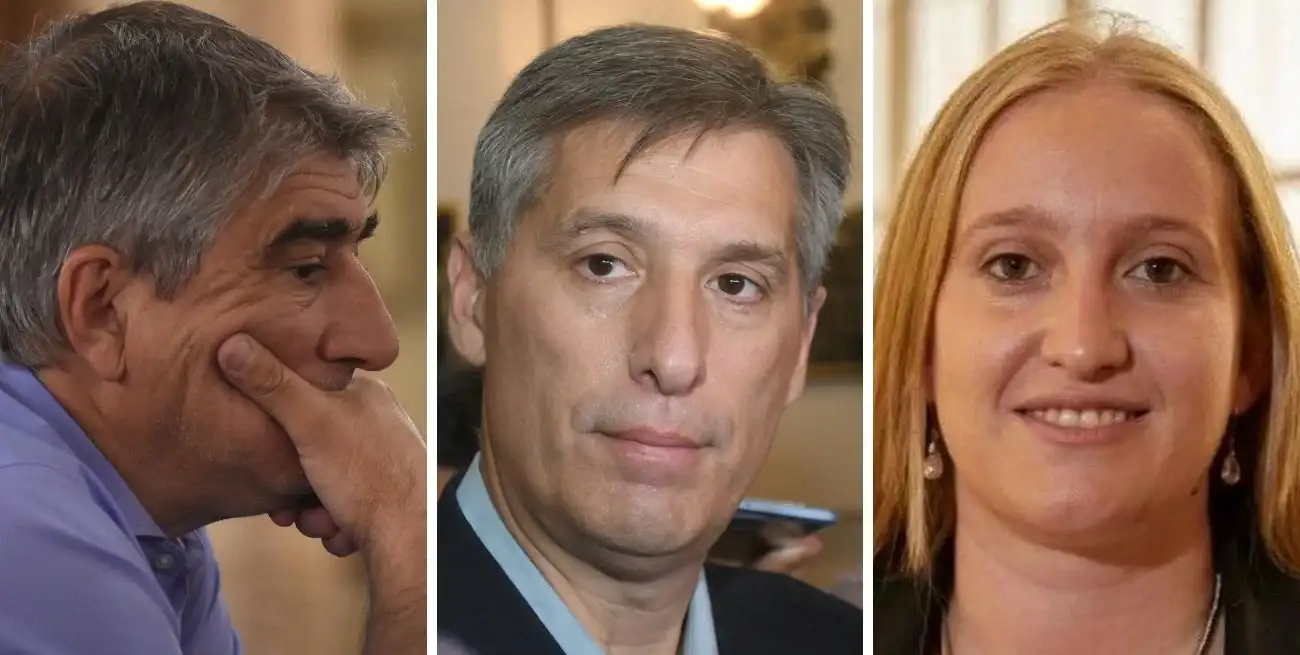 Fabián Bastia, Gobierno; Pablo Olivares, Economia; y Victoria Tejeda, Igualdad y Desarrollo Humano.