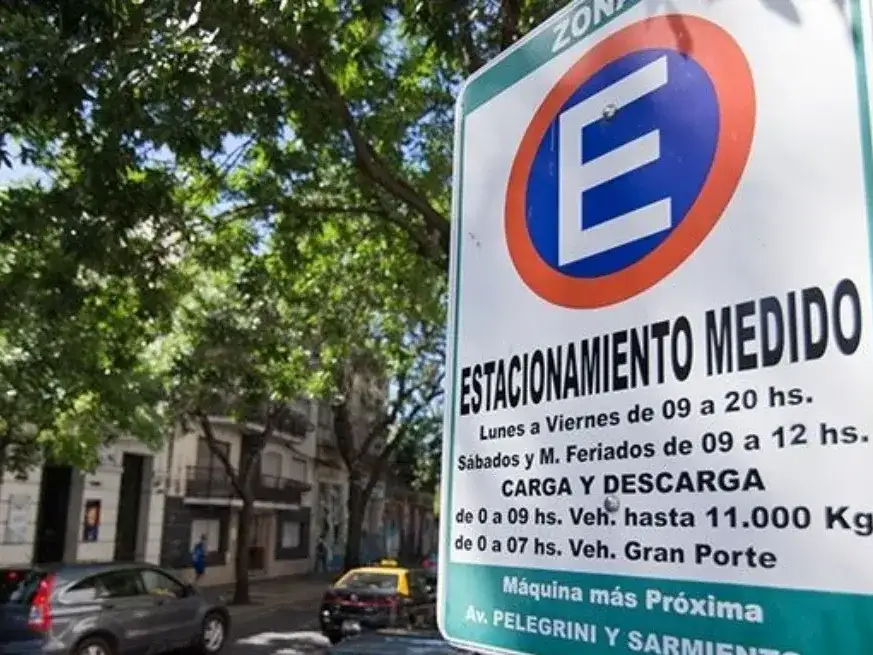 Cartelera actual del estacionamiento medido en la ciudad de Rosario. Crédito: Municipalidad de Rosario