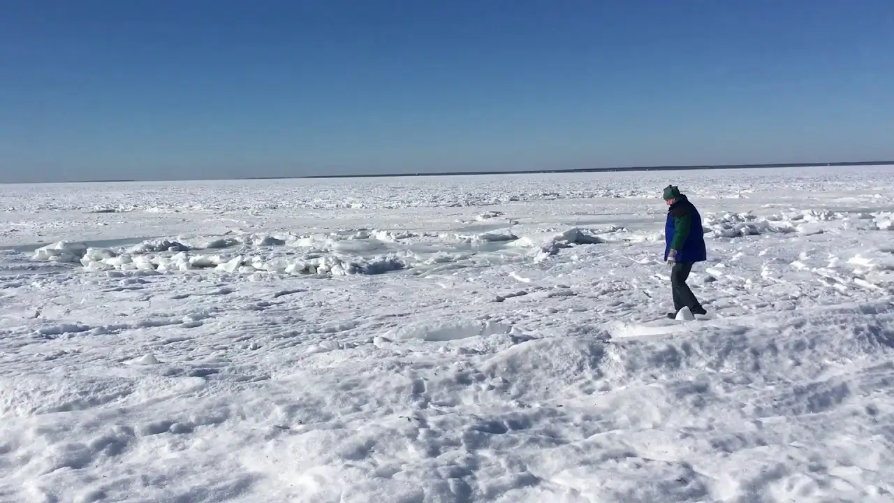 Ola de frío en América del Norte: se congeló el mar en Massachusetts